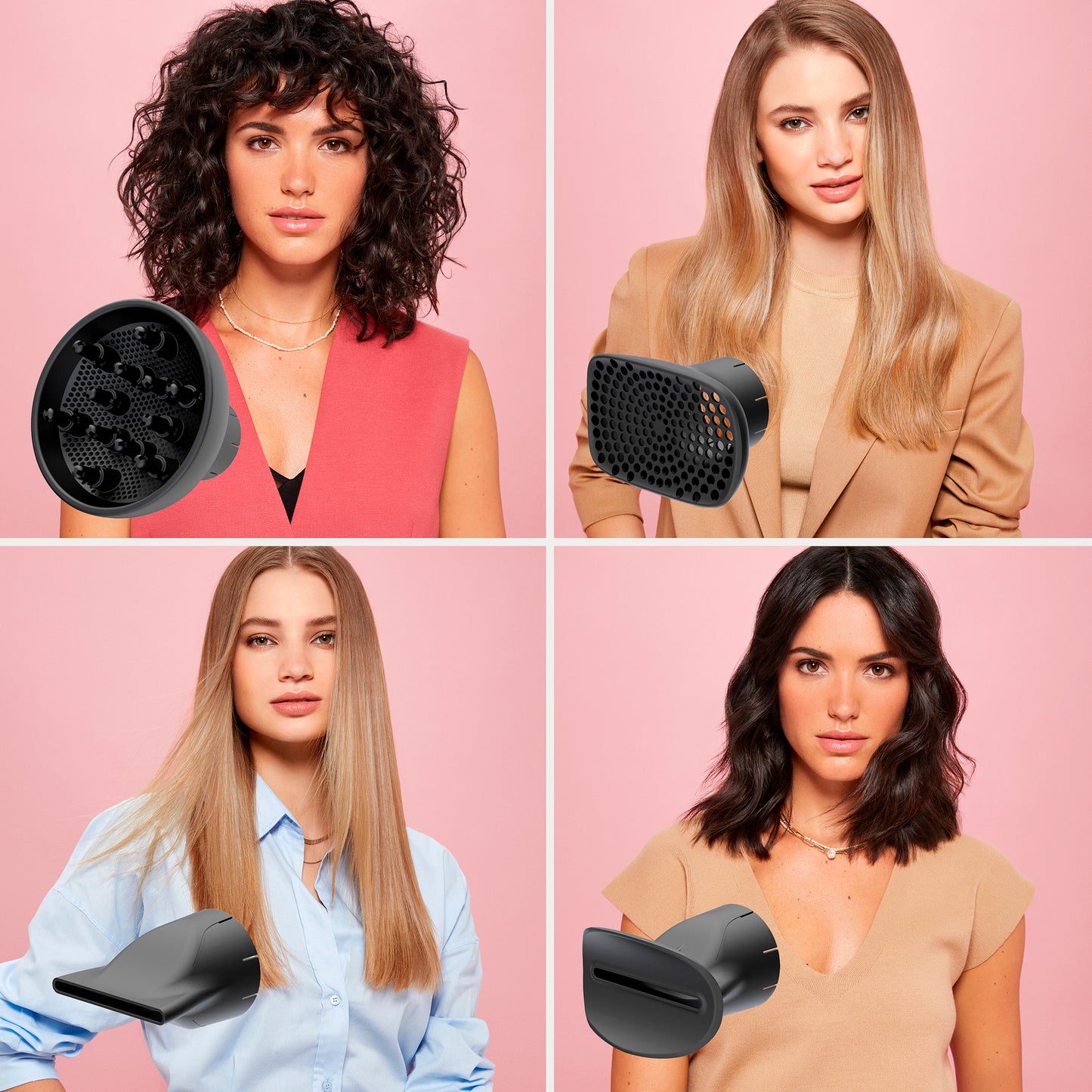 Kit de secador de pelo profesional con accesorios Creativity 4 You® y difusor de aire caliente Diffon® Supreme Deluxe XL con iones
