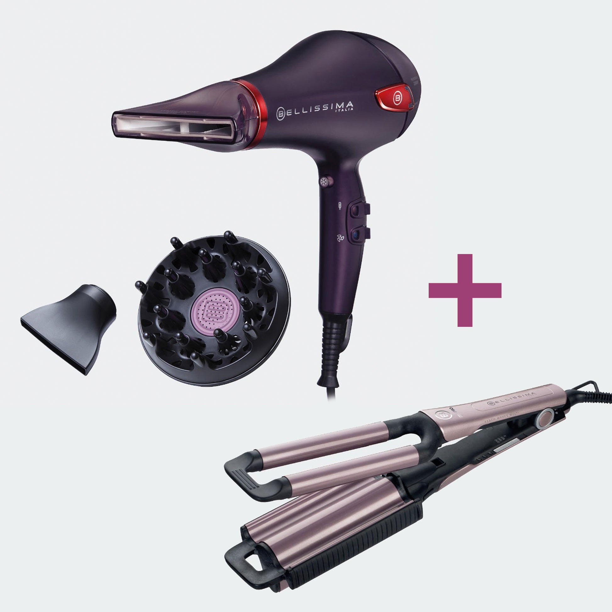 Plancha Alisadora Secador En Bare Glam Kit Secador Profesional Con