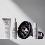 Kit de peinado completo para cabello rizado con Diffon Pro Curl, crema-gel Define Me Cream-Gel, mousse voluminizadora Boost Me Mousse y aceite Glow Me Oil