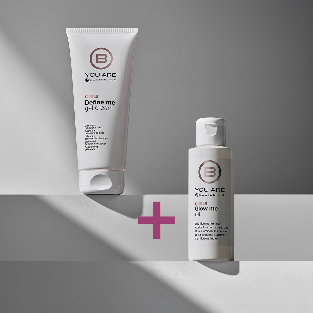 Kit de peinado para cabello rizado con crema-gel definidora Define Me Cream-Gel y aceite volumen Glow Me Oil