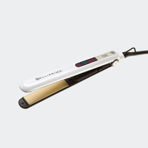 Plancha ancha de cerámica y queratina para pelo liso y