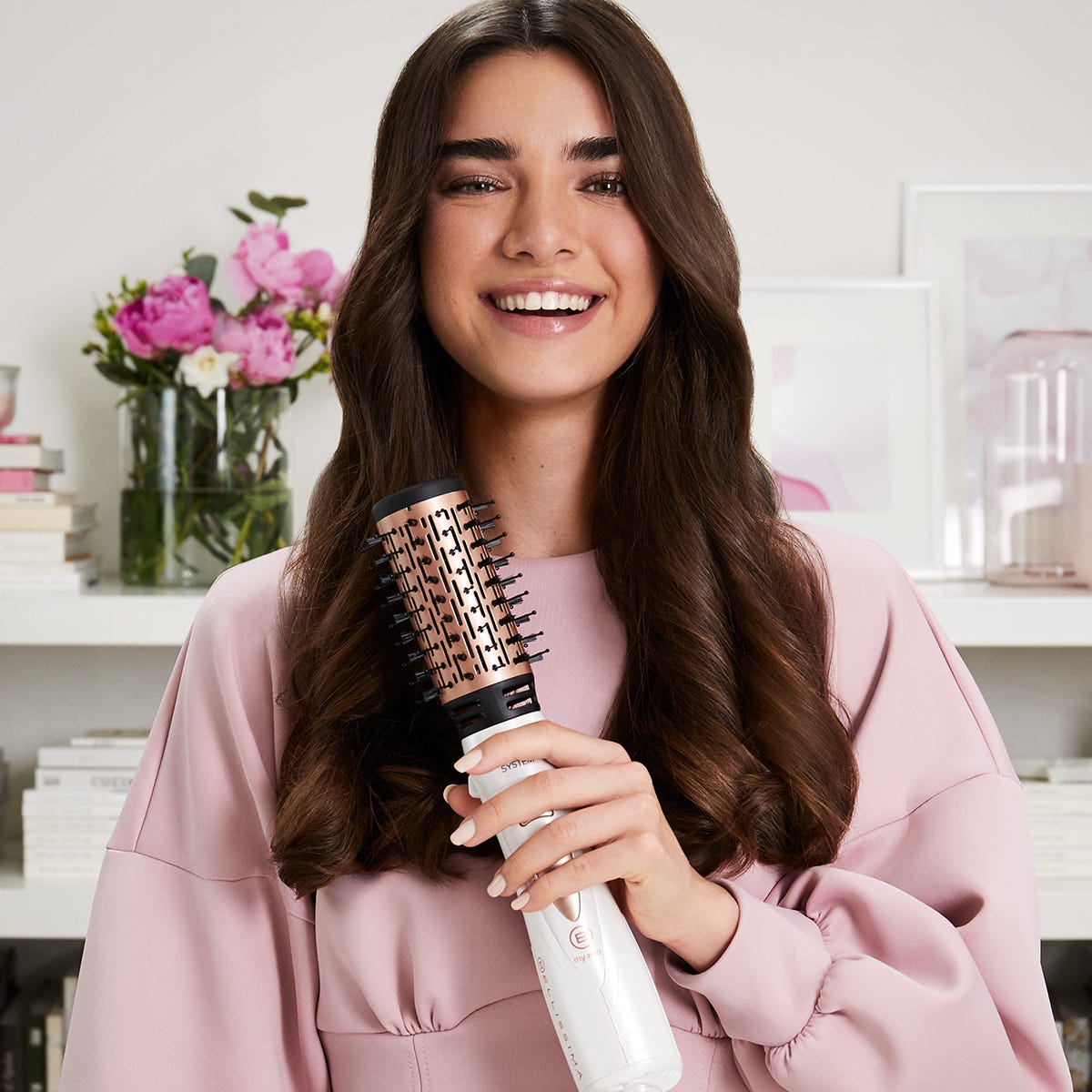 Cepillo de aire con accesorios y revestimiento de cerá